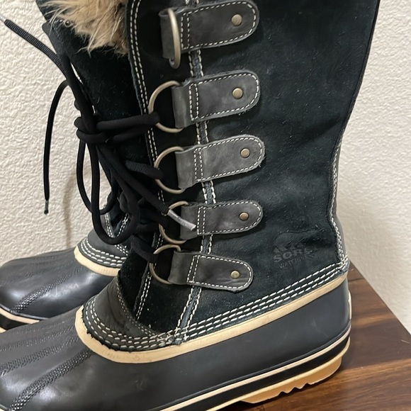 Sorel Joan Of Arctic Tall Boots Black waterproof Women's Size 9.5 winter - Picture 9 of 17